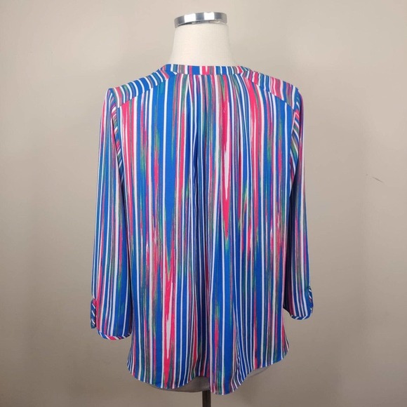 Not Your Daughters Jeans Top Striped 3/4 Sleeve - Picture 9 of 12